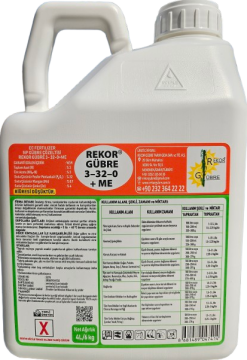 4L Rekor Gübre NP 3-32-0 +ME  ( Ec Fertilizer NP Gübre Çözeltisi)
